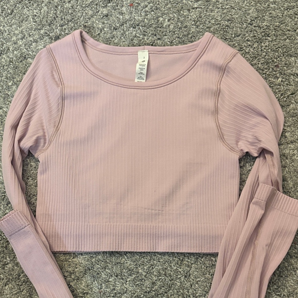 Lululemon Long Sleeve Ribbed Top - Pink